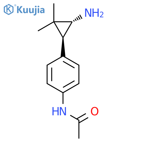 rac-N-{4-(1R,3S)-3-amino-2,2-dimethylcyclopropylphenyl}acetamide structure
