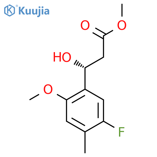methyl (3R)-3-(5-fluoro-2-methoxy-4-methylphenyl)-3-hydroxypropanoate structure