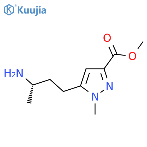 methyl 5-(3S)-3-aminobutyl-1-methyl-1H-pyrazole-3-carboxylate structure