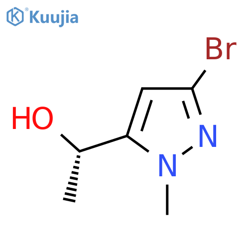 (1S)-1-(3-bromo-1-methyl-1H-pyrazol-5-yl)ethan-1-ol structure