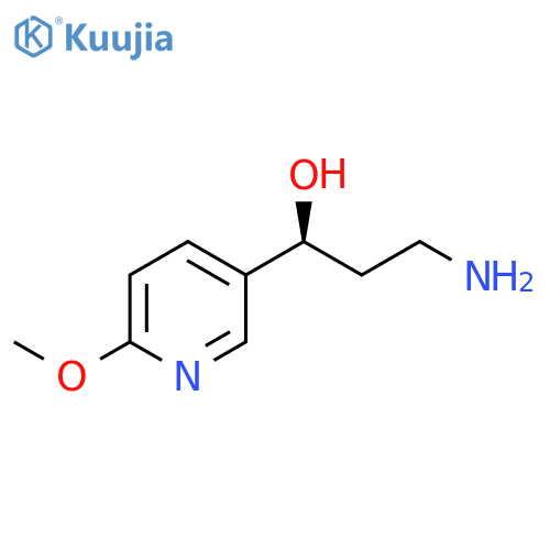 (1S)-3-amino-1-(6-methoxypyridin-3-yl)propan-1-ol structure
