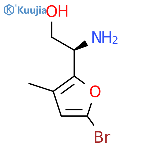 (2R)-2-amino-2-(5-bromo-3-methylfuran-2-yl)ethan-1-ol structure