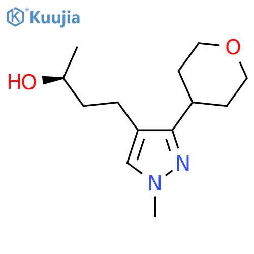 (2S)-4-1-methyl-3-(oxan-4-yl)-1H-pyrazol-4-ylbutan-2-ol structure