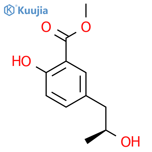 methyl 2-hydroxy-5-(2S)-2-hydroxypropylbenzoate structure