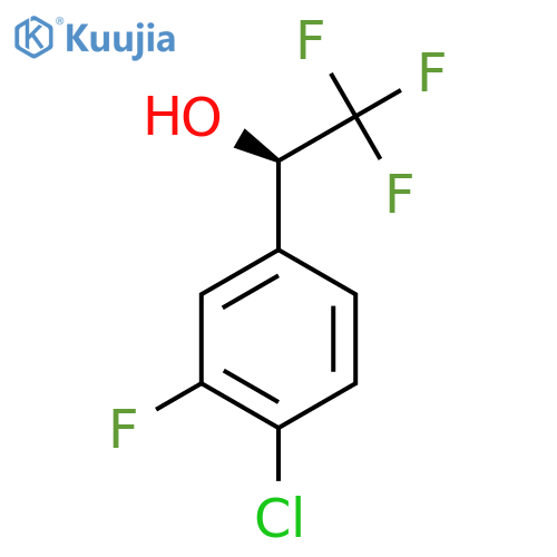 (1R)-1-(4-chloro-3-fluorophenyl)-2,2,2-trifluoroethan-1-ol structure