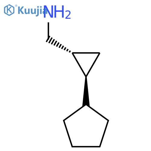 rac-(1R,2S)-2-cyclopentylcyclopropylmethanamine structure
