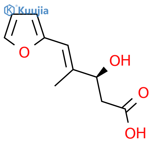 (3S)-5-(furan-2-yl)-3-hydroxy-4-methylpent-4-enoic acid structure