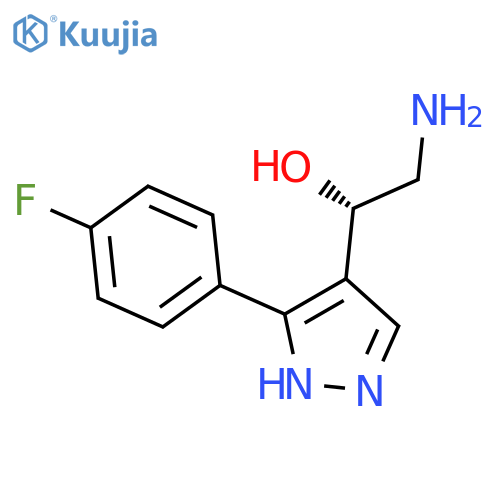 (1S)-2-amino-1-3-(4-fluorophenyl)-1H-pyrazol-4-ylethan-1-ol structure