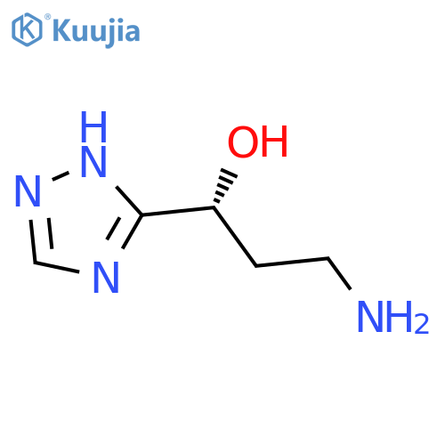 (1R)-3-amino-1-(1H-1,2,4-triazol-3-yl)propan-1-ol structure