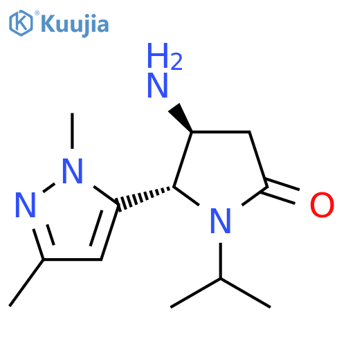 4-amino-5-(1,3-dimethyl-1H-pyrazol-5-yl)-1-(propan-2-yl)pyrrolidin-2-one structure