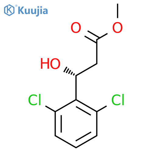 methyl (3R)-3-(2,6-dichlorophenyl)-3-hydroxypropanoate structure