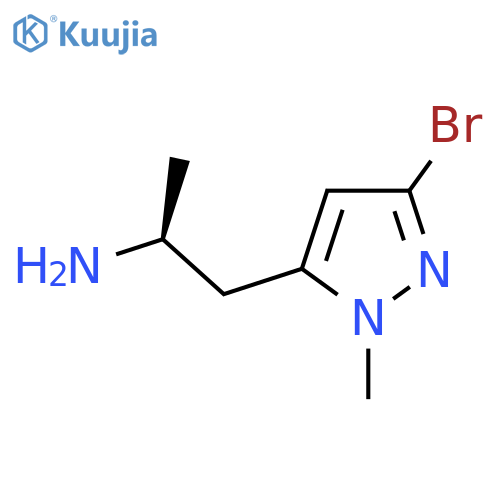 (2S)-1-(3-bromo-1-methyl-1H-pyrazol-5-yl)propan-2-amine structure