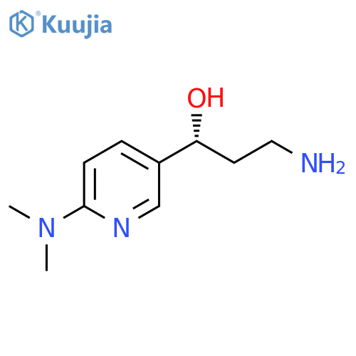 (1R)-3-amino-1-6-(dimethylamino)pyridin-3-ylpropan-1-ol structure