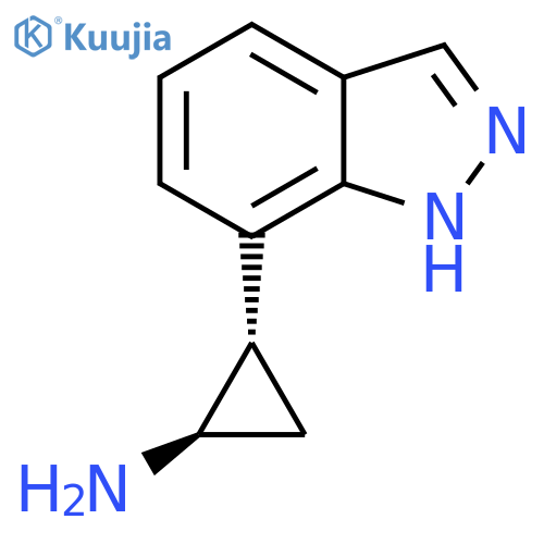 rac-(1R,2S)-2-(1H-indazol-7-yl)cyclopropan-1-amine structure