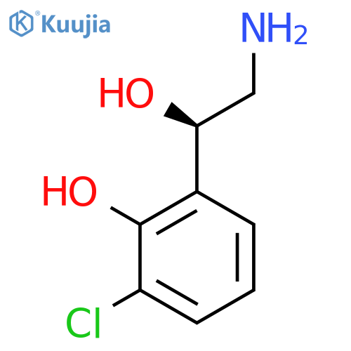 2-(1R)-2-amino-1-hydroxyethyl-6-chlorophenol structure