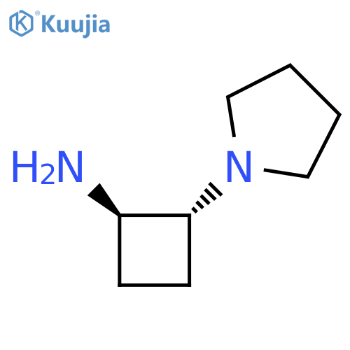 rac-(1R,2R)-2-(pyrrolidin-1-yl)cyclobutan-1-amine structure