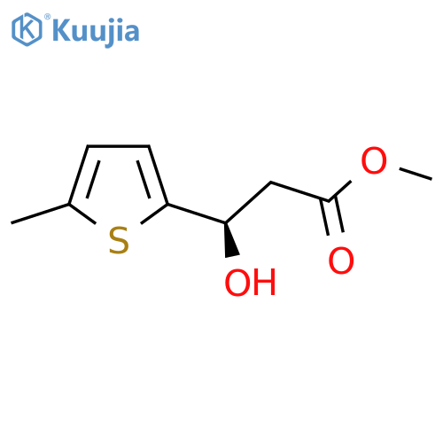 methyl (3R)-3-hydroxy-3-(5-methylthiophen-2-yl)propanoate structure