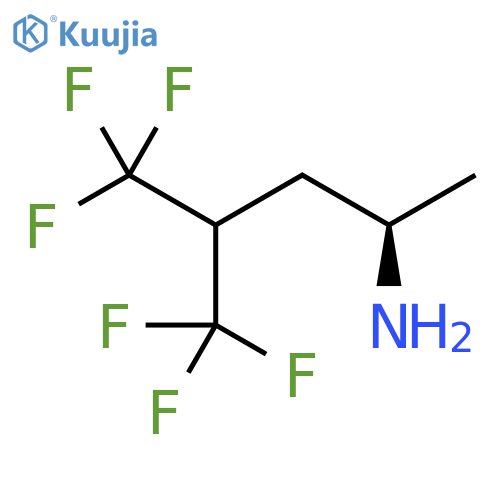 (2R)-5,5,5-trifluoro-4-(trifluoromethyl)pentan-2-amine structure