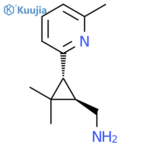 rac-(1R,3R)-2,2-dimethyl-3-(6-methylpyridin-2-yl)cyclopropylmethanamine structure