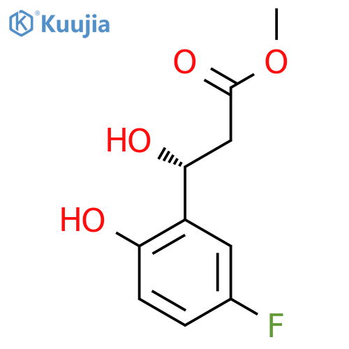 methyl (3R)-3-(5-fluoro-2-hydroxyphenyl)-3-hydroxypropanoate structure