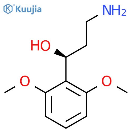 (1S)-3-amino-1-(2,6-dimethoxyphenyl)propan-1-ol structure