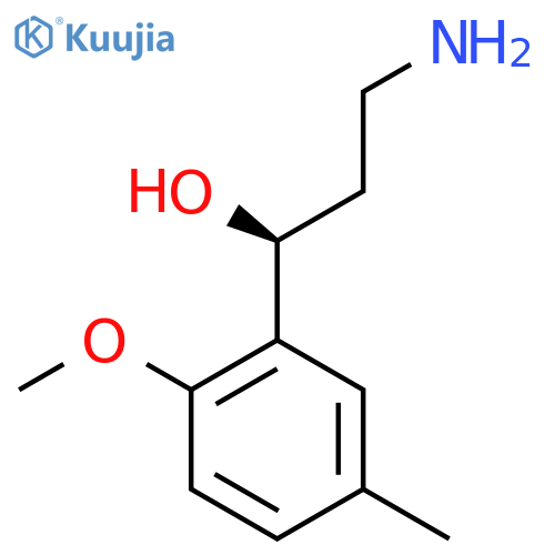 (1S)-3-amino-1-(2-methoxy-5-methylphenyl)propan-1-ol structure