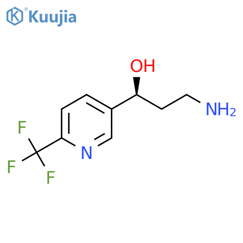 (1S)-3-amino-1-6-(trifluoromethyl)pyridin-3-ylpropan-1-ol structure
