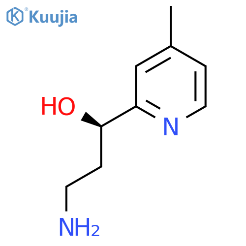 (1R)-3-amino-1-(4-methylpyridin-2-yl)propan-1-ol structure