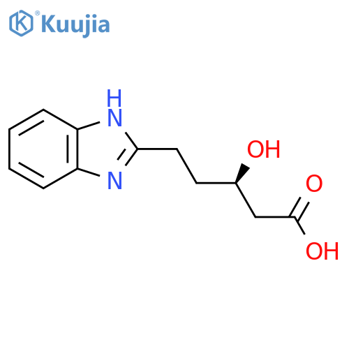 (3R)-5-(1H-1,3-benzodiazol-2-yl)-3-hydroxypentanoic acid structure