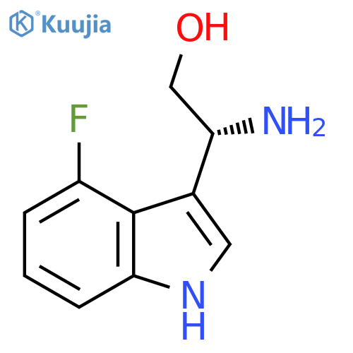 (2R)-2-amino-2-(4-fluoro-1H-indol-3-yl)ethan-1-ol structure