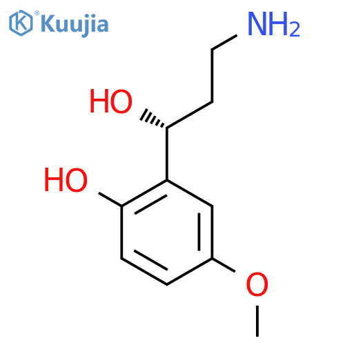 2-(1R)-3-amino-1-hydroxypropyl-4-methoxyphenol structure
