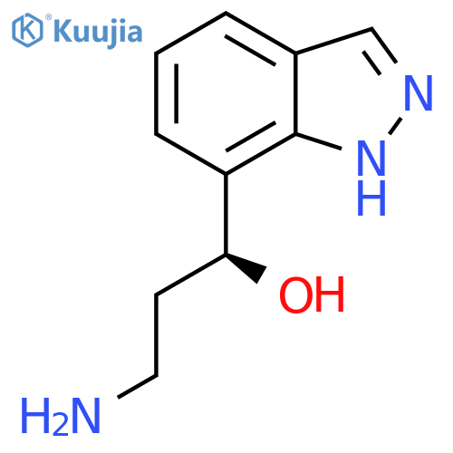 (1S)-3-amino-1-(1H-indazol-7-yl)propan-1-ol structure