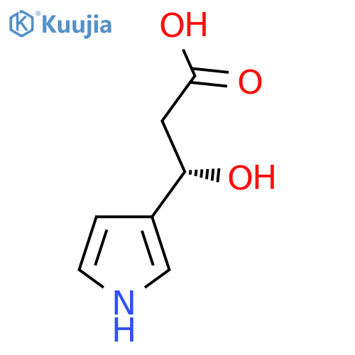 (3S)-3-hydroxy-3-(1H-pyrrol-3-yl)propanoic acid structure