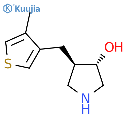 rac-(3R,4S)-4-(4-methylthiophen-3-yl)methylpyrrolidin-3-ol structure
