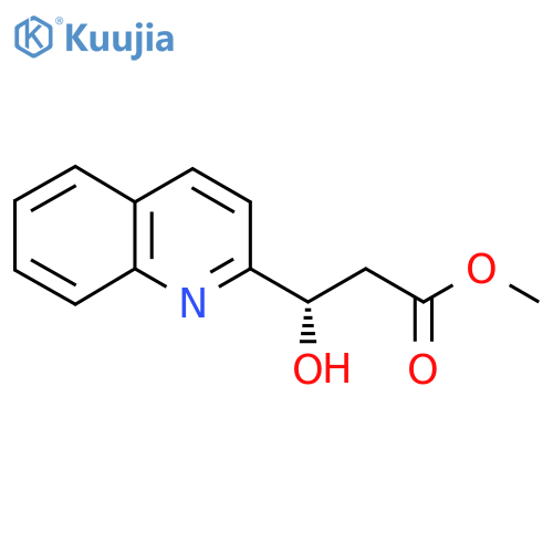 methyl (3S)-3-hydroxy-3-(quinolin-2-yl)propanoate structure