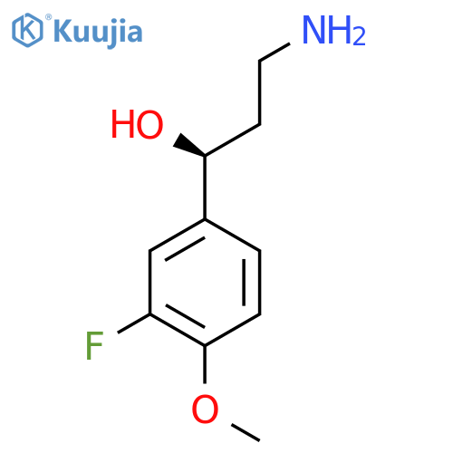 (1S)-3-amino-1-(3-fluoro-4-methoxyphenyl)propan-1-ol structure