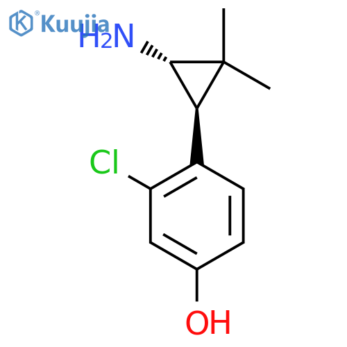 rac-4-(1R,3R)-3-amino-2,2-dimethylcyclopropyl-3-chlorophenol structure