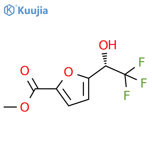 methyl 5-(1S)-2,2,2-trifluoro-1-hydroxyethylfuran-2-carboxylate structure
