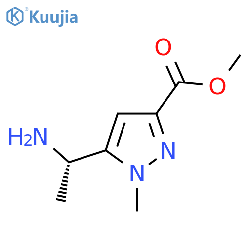 methyl 5-(1S)-1-aminoethyl-1-methyl-1H-pyrazole-3-carboxylate structure