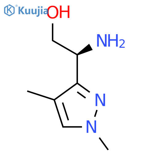 (2S)-2-amino-2-(1,4-dimethyl-1H-pyrazol-3-yl)ethan-1-ol structure