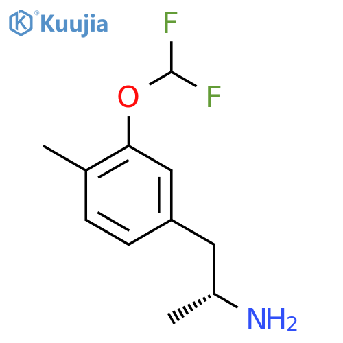 (2R)-1-3-(difluoromethoxy)-4-methylphenylpropan-2-amine structure