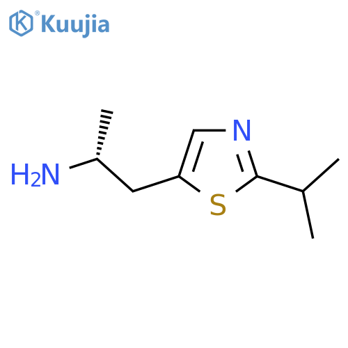(2R)-1-2-(propan-2-yl)-1,3-thiazol-5-ylpropan-2-amine structure