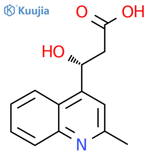 (3R)-3-hydroxy-3-(2-methylquinolin-4-yl)propanoic acid structure