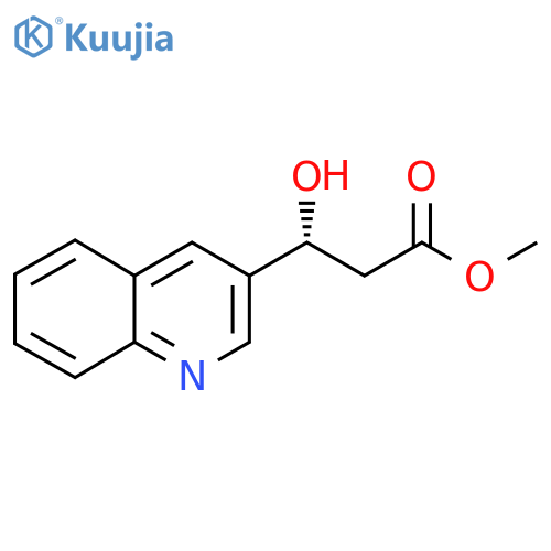 methyl (3R)-3-hydroxy-3-(quinolin-3-yl)propanoate structure