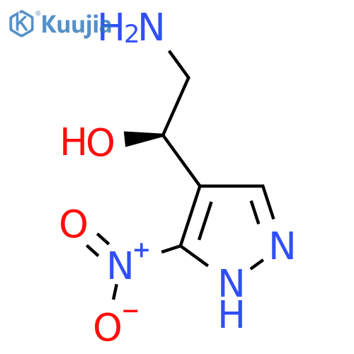 (1R)-2-amino-1-(3-nitro-1H-pyrazol-4-yl)ethan-1-ol structure