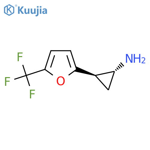 rac-(1R,2R)-2-5-(trifluoromethyl)furan-2-ylcyclopropan-1-amine structure