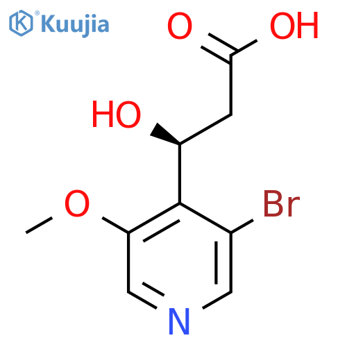(3S)-3-(3-bromo-5-methoxypyridin-4-yl)-3-hydroxypropanoic acid structure