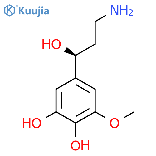 5-(1S)-3-amino-1-hydroxypropyl-3-methoxybenzene-1,2-diol structure