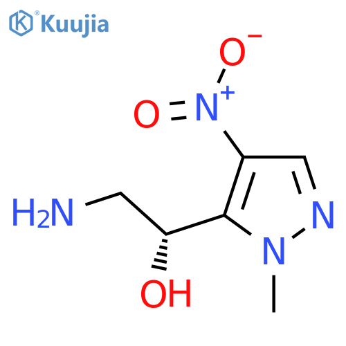 (1R)-2-amino-1-(1-methyl-4-nitro-1H-pyrazol-5-yl)ethan-1-ol structure