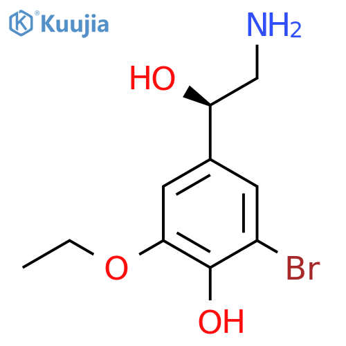 4-(1R)-2-amino-1-hydroxyethyl-2-bromo-6-ethoxyphenol structure
